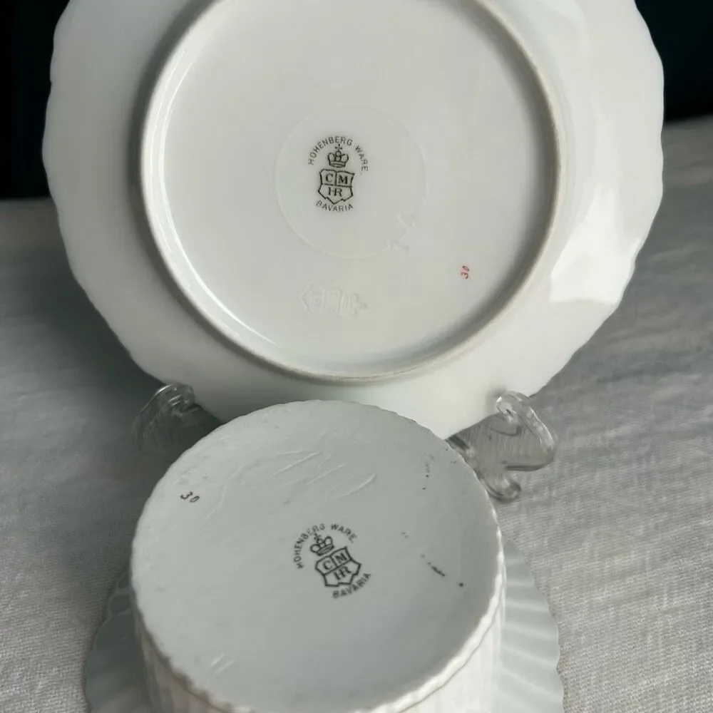 Vintage Hohenberg Ware Bavaria Ramekin with Under Plate